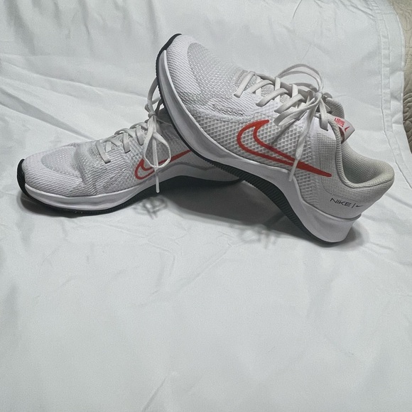 Nike Shoes - Nike White Athletic Sneakers with Orange Swoosh